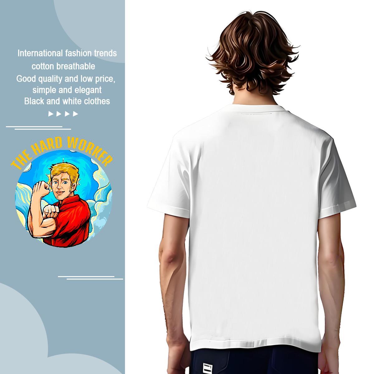 Man T Shirts 230g Cotton portrait Daily Wear Short Sleeve O-Neck Customized Tshirt for Man Woman Classic Cool Design Polos