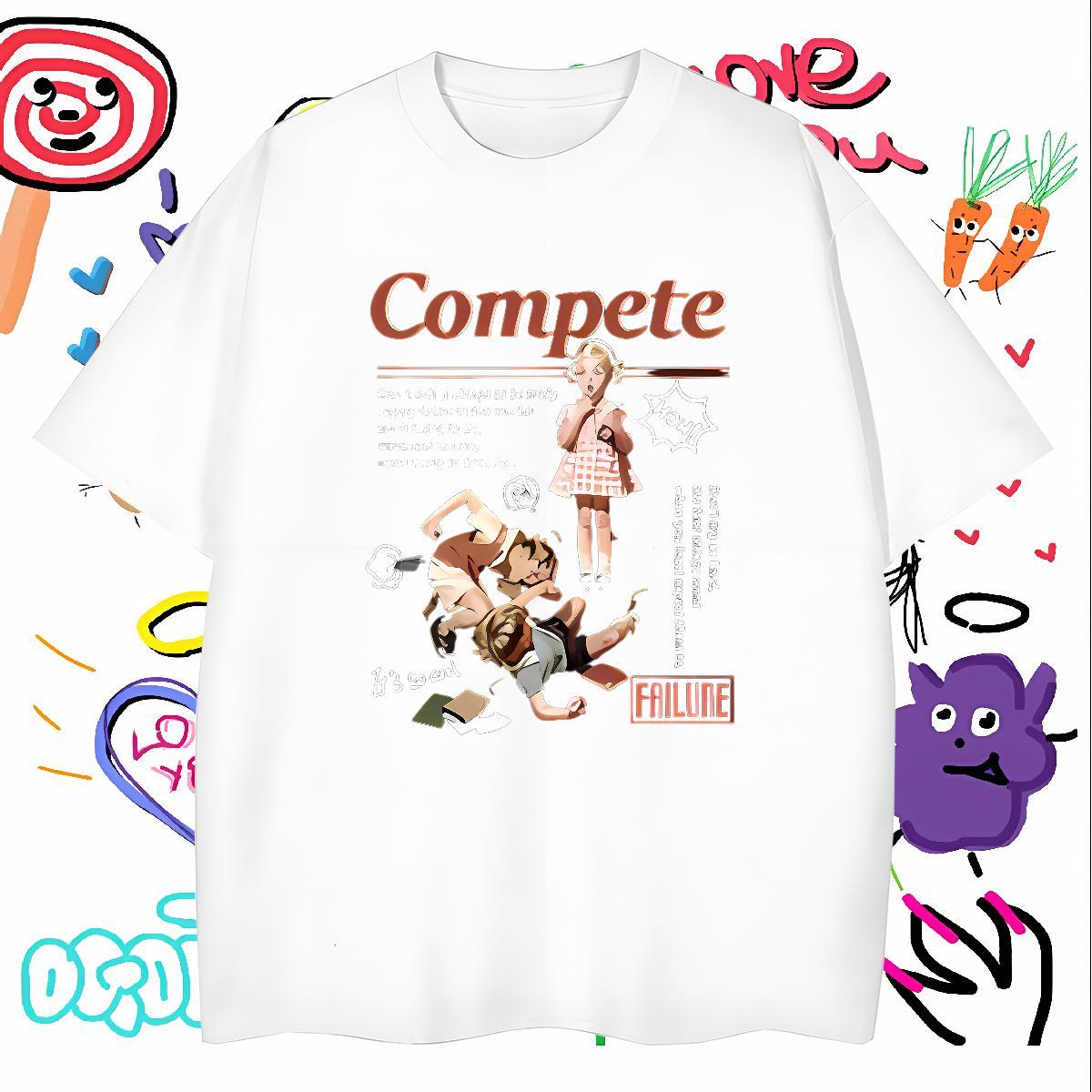 Men T Shirts 230g Cotton letter Casual Beach O Neck Short Sleeves Plus Size Custom Tshirt for Man Woman 2024 Summer Cool Design Tees Shirts