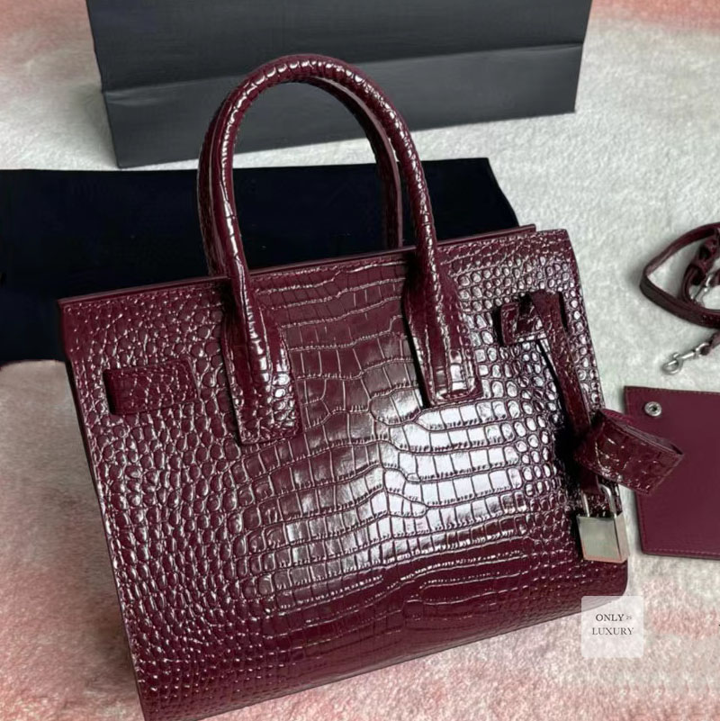 Designer luxury nano handbags classic crocodile skin women lady bags envelop tote shoulder bag messenger genuine leather handbag purse wallet 7A quality