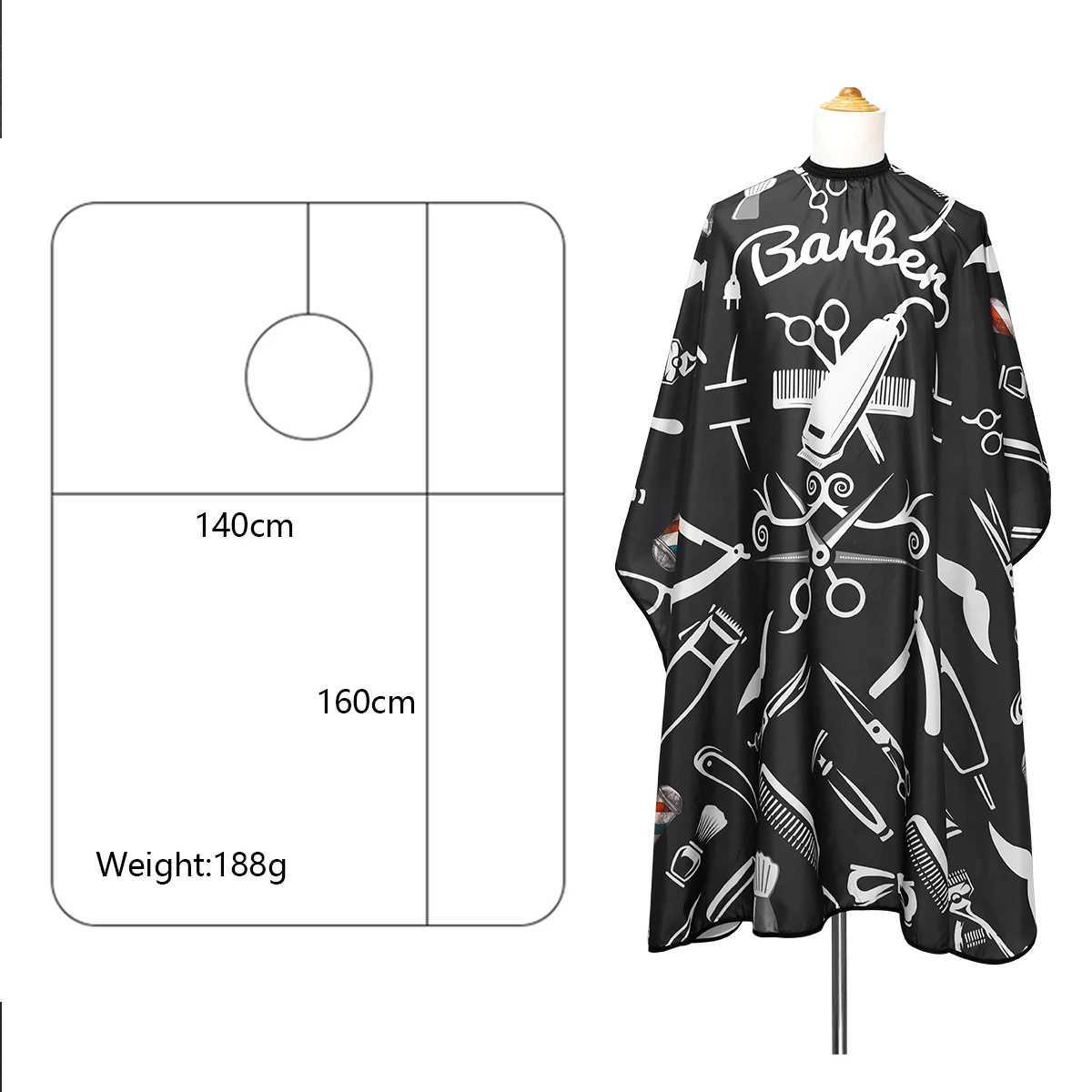 Hair cutting coat waterproof hair cutting adjustable dress anti-static buckle released hair cutting shop hat tool W240814