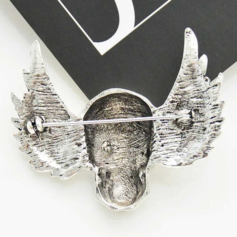 Gothic Punk Ghost Brooch Pin Stylish Breastpin for Evening Party Cost (X1524 Silver) W240815