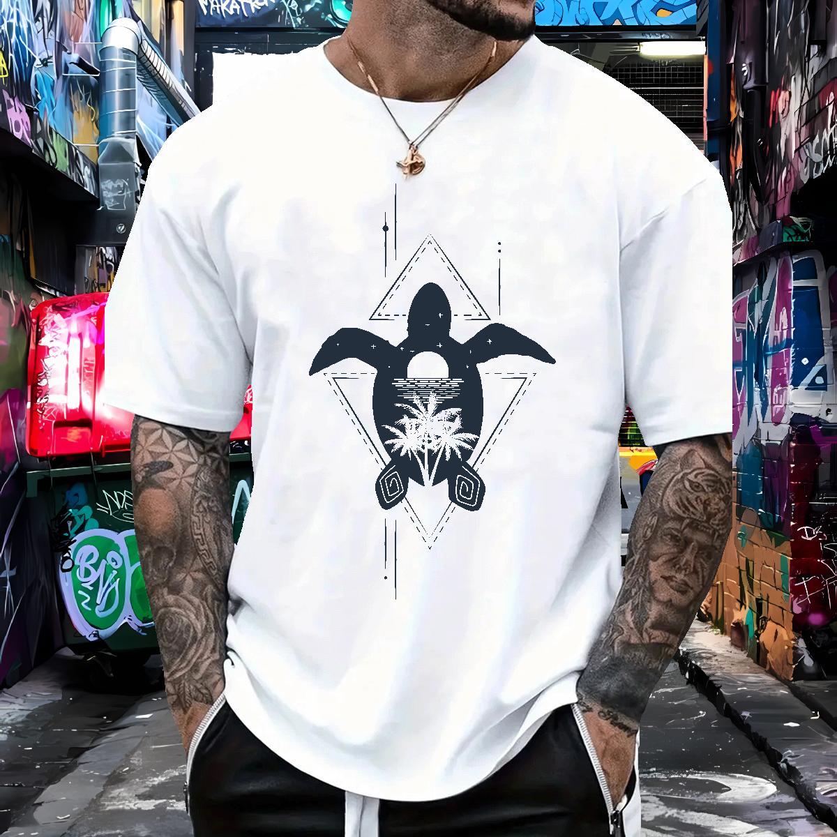 T shirt 100% Cotton 230g Beach Crew Neck Custom Print Plus Size Men Tshirts 2024 DIY Brand Wear