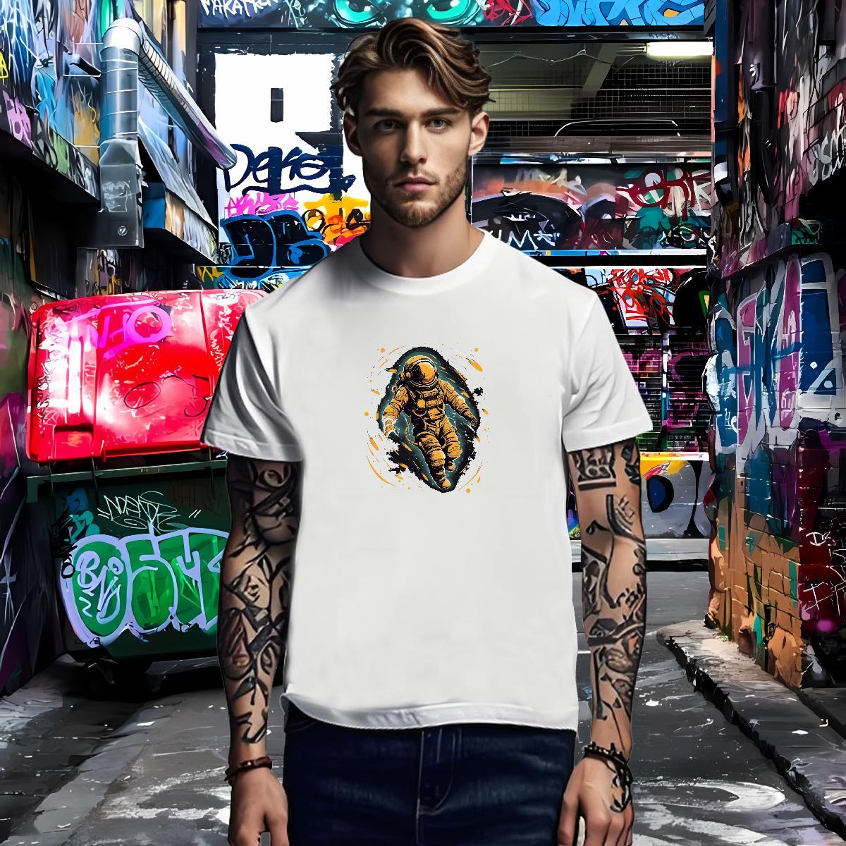 T Shirt For Man 100% Cotton 230g universe Street Wear Breathable Short Sleeve Custom Printing Tshirt for Man Woman Fashion Casual Wholesale Tops Tees