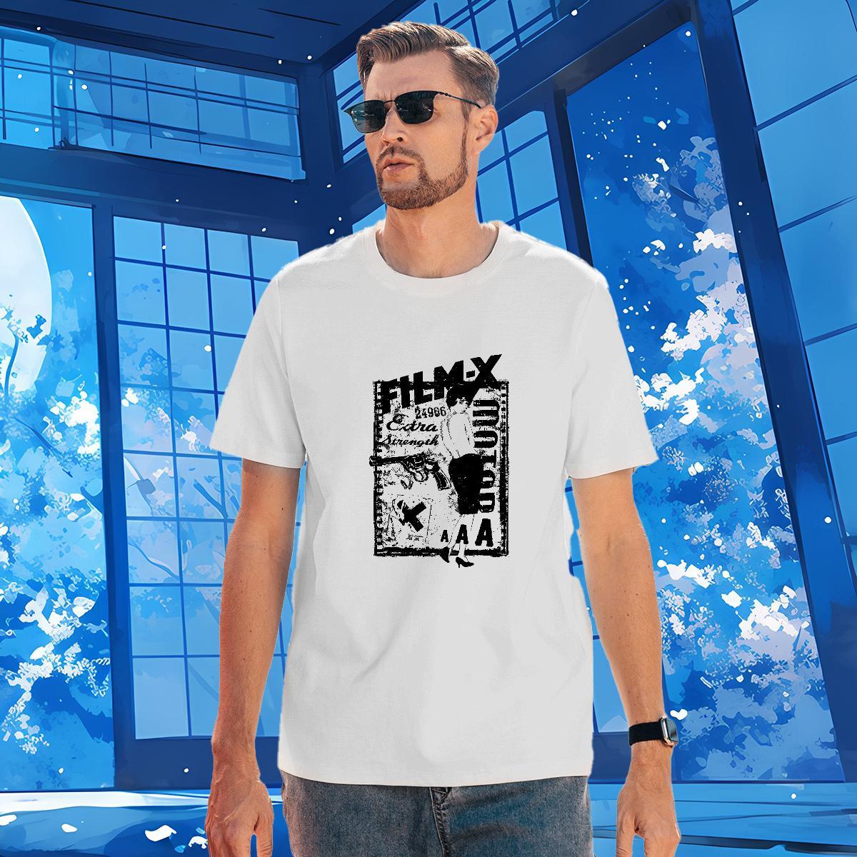 TOP Quality person T-Shirts for Men Casual Beach Mens Tshirts 230g Cotton Stylist Breathable Short Sleeve Anime Print Wear
