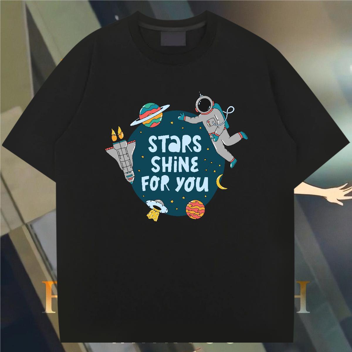 Man T Shirts 230g 100% Cotton cosmonaut High Street Hip Hop O Neck Short Sleeves Custom Big Size Men Tshirts New Designer Comfortable Tee Shirt