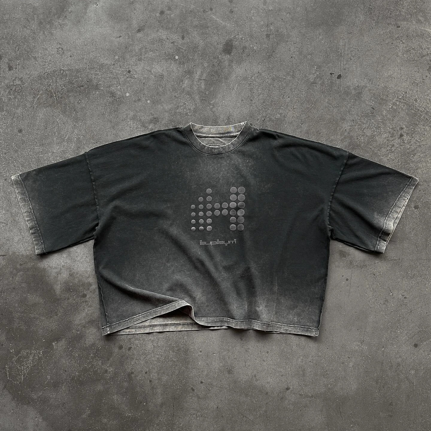 Street wear Gothic wash distressed tops mens clothing Harajuku womens letter printing short sleeves oversized Tshirts 240814