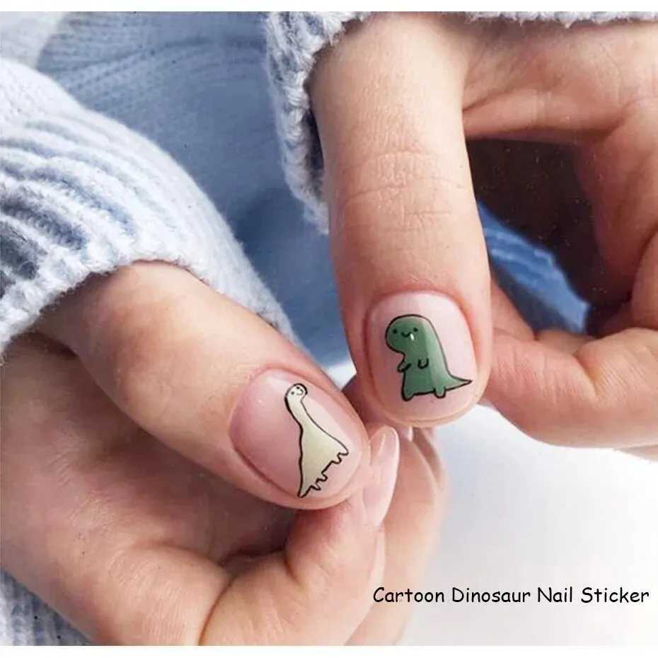 Colorful Cute Dinosaur Back Adhesive Nail Sticker Non-Toxic Odorless Girl Sticker Toy Three-Dimensional DecalXJ240814