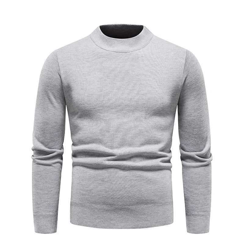 Sweater Men Autumn Winter Jumper Fleece Thickened New Korean Knitwear O-neck Solid White Black Cold Blouse Bottom Shirt ClothesXJ240814