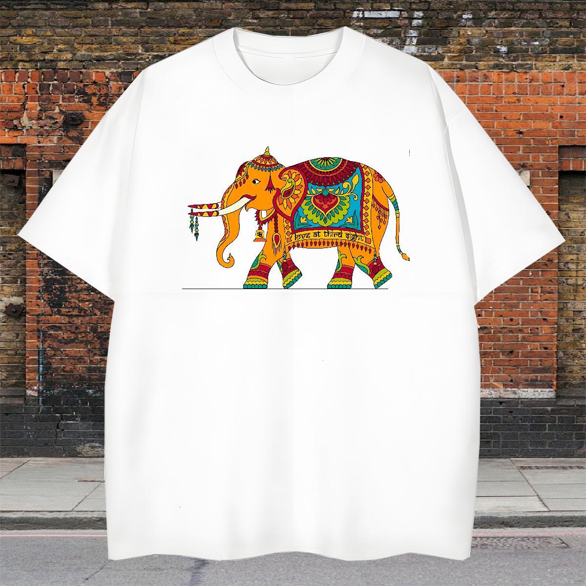 Designer T Shirts Men elephant Breathable Soft Outdoor Oversized 3XL 4XL 230g 100% Cotton Tshirt for Man Woman Classic Casual Clothes