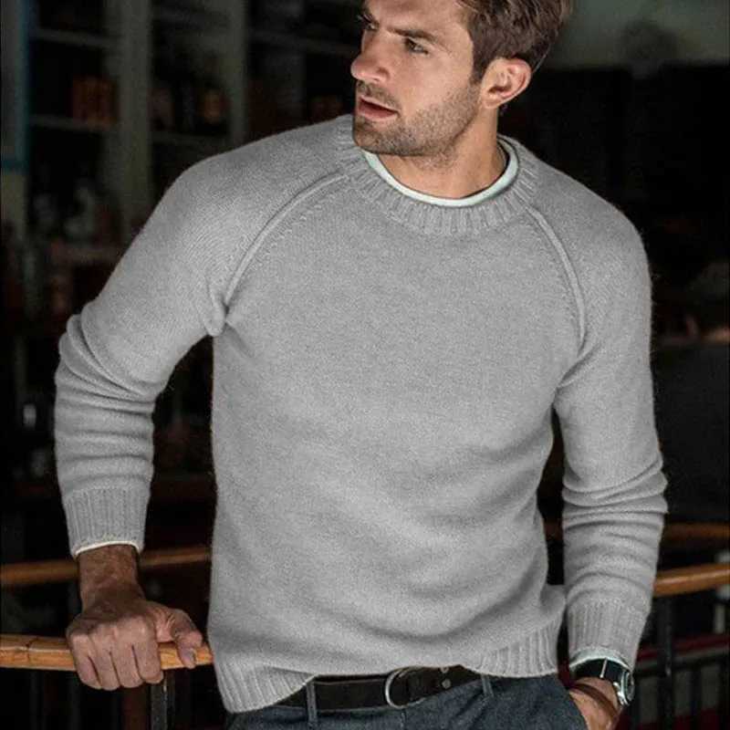 Autumn Winter Solid Sweater Men New Casual Slim Fit Mens Knitted Sweaters Comfort O-Neck Knitwear Pullover Men S-3XL Pull HommeXJ240814