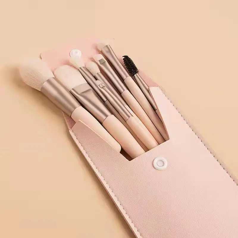 8-piece professional makeup brush set cosmetic powder eye shadow basic powder blusher mixed concealer cosmetic tool brush W240814