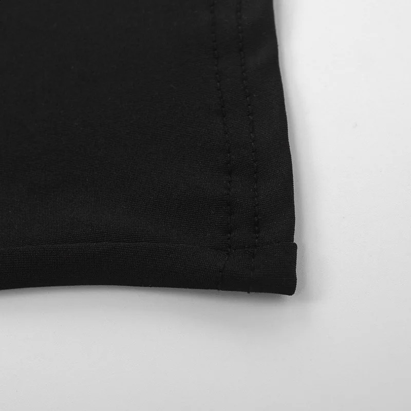 Autumn black womens Tshirt long sleeved Oneck sexy backless crop top casual body fashionable solid basic 240814