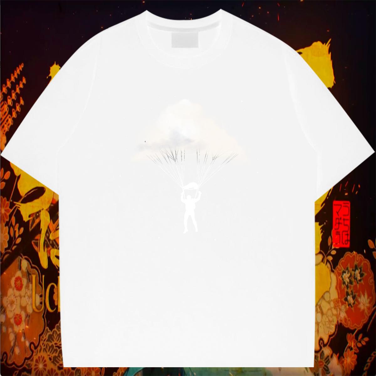 Men T Shirts 230g Pure Cotton universe Hip Hop Breathable Short Sleeve Cartoon Print Couples T Shirts Designer Brand Polos