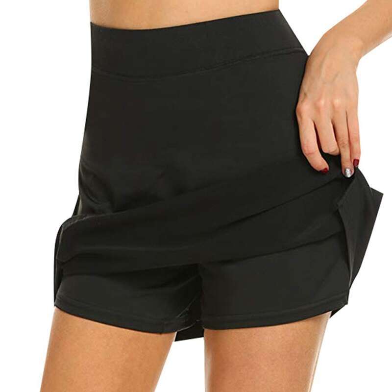 Active Women Quick Dry Female Running Skirt With Inner Lightweight Golf Workout Sports Shorts Tennis Skorts
