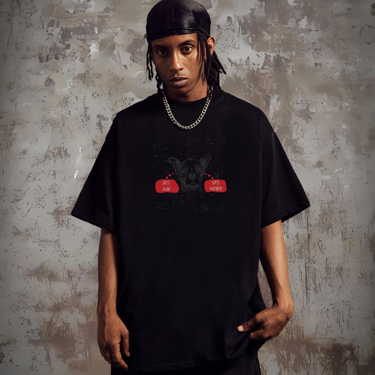 Classic T Shirt For Man dog Breathable Short Sleeve Anime Printing Street Customized 230g Cotton Couples T Shirts Designer Fashion Clothes