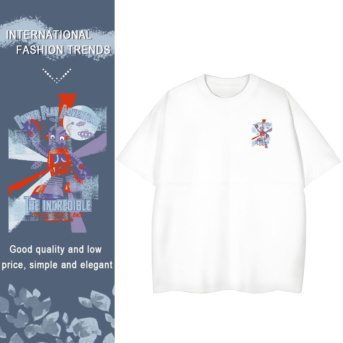 Cool Design technology T-Shirts Street wear Hip Hop Mens Tshirts 230g Cotton New Designer Breathable Short Sleeve Cartoon Print Tops Shirt