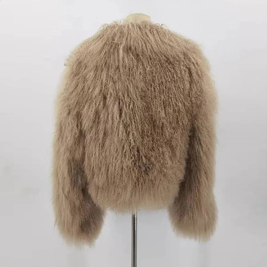 Arrival Women Mongolian fur Winter Coat High Quality Fashion Jacket Thick Fur 250703