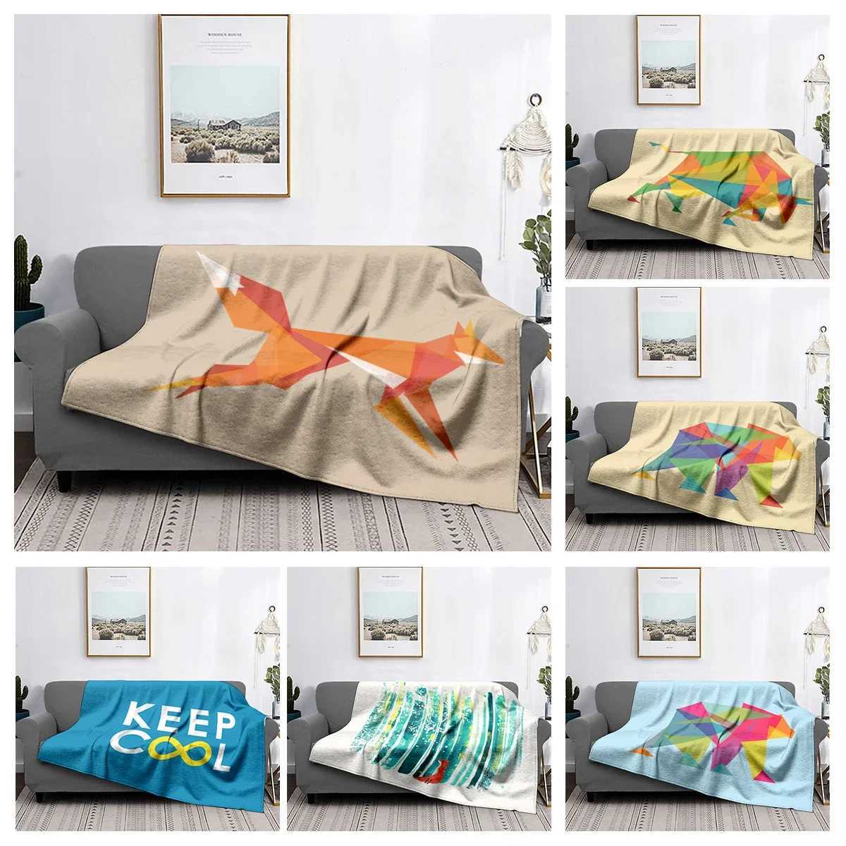 Home decoration plush Sofa blanket Anime animals Bedspread on the bed anime fluffy soft blankets thick blanket for winte Y240815