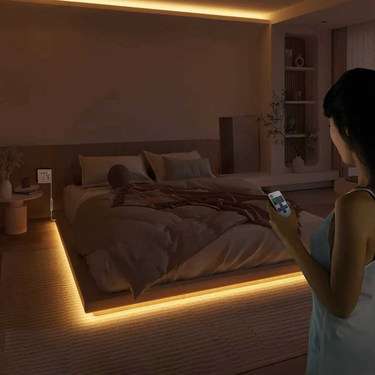 USB 5V Neon Light LED Strip with Dimmable RF Remote Controller Neon Tape 1M 2M 3M For Kitchen Room Backlight Decoration Lighting CL240815