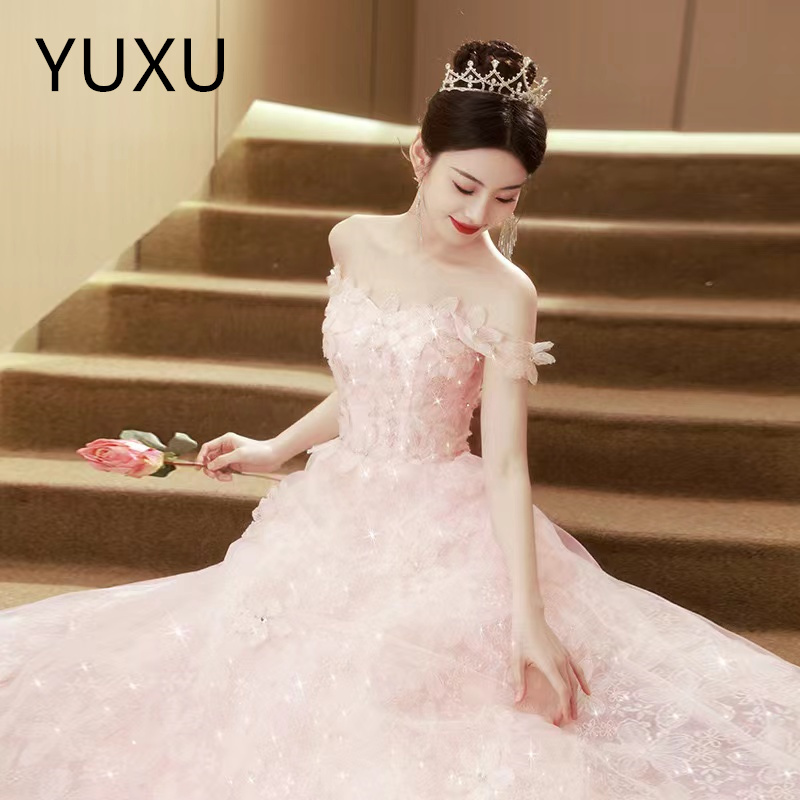 pink promdress Casual Dresse boho princess Spaghetti Straps Prom Dress Ruffles Hem Sleeveless Long Female Dresses 2024 Elegant Party Evening Gowns Ali