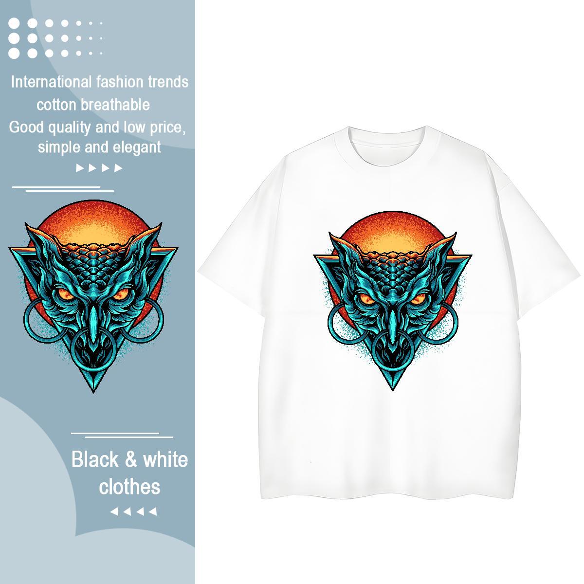 Cool Design T-Shirts for Men O-Neck Short Sleeve Casual Daily Wear DIY Printed 100% Cotton 230g Men Tshirts Fashion Tees Shirts