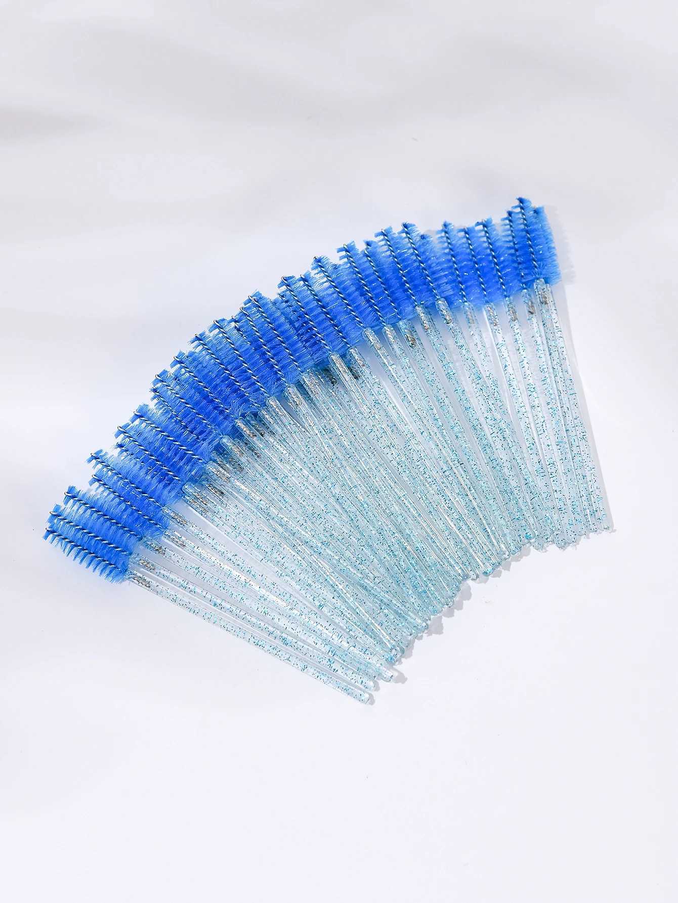 50 mascara brushes makeup brush disposable eye black stick application coil mascara cosmetics brush mascara extension tool W240814