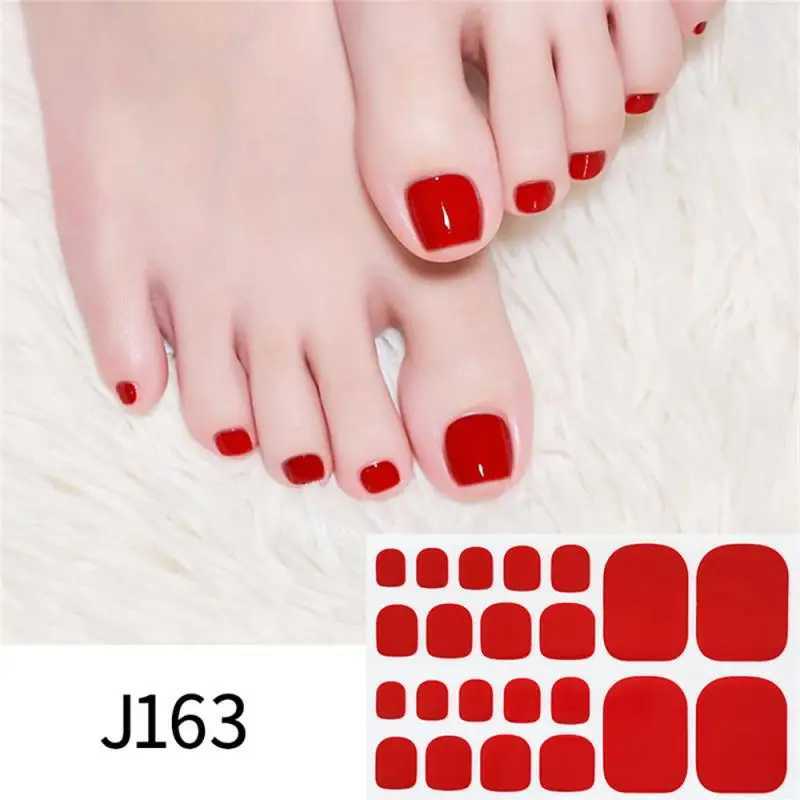 Toe Gel Nail Sticker Hardens With UV Lamp Curing Gel Stickers Waterproof Korean Full Cover Waterproof Polish Wraps Foot StripsXJ240814