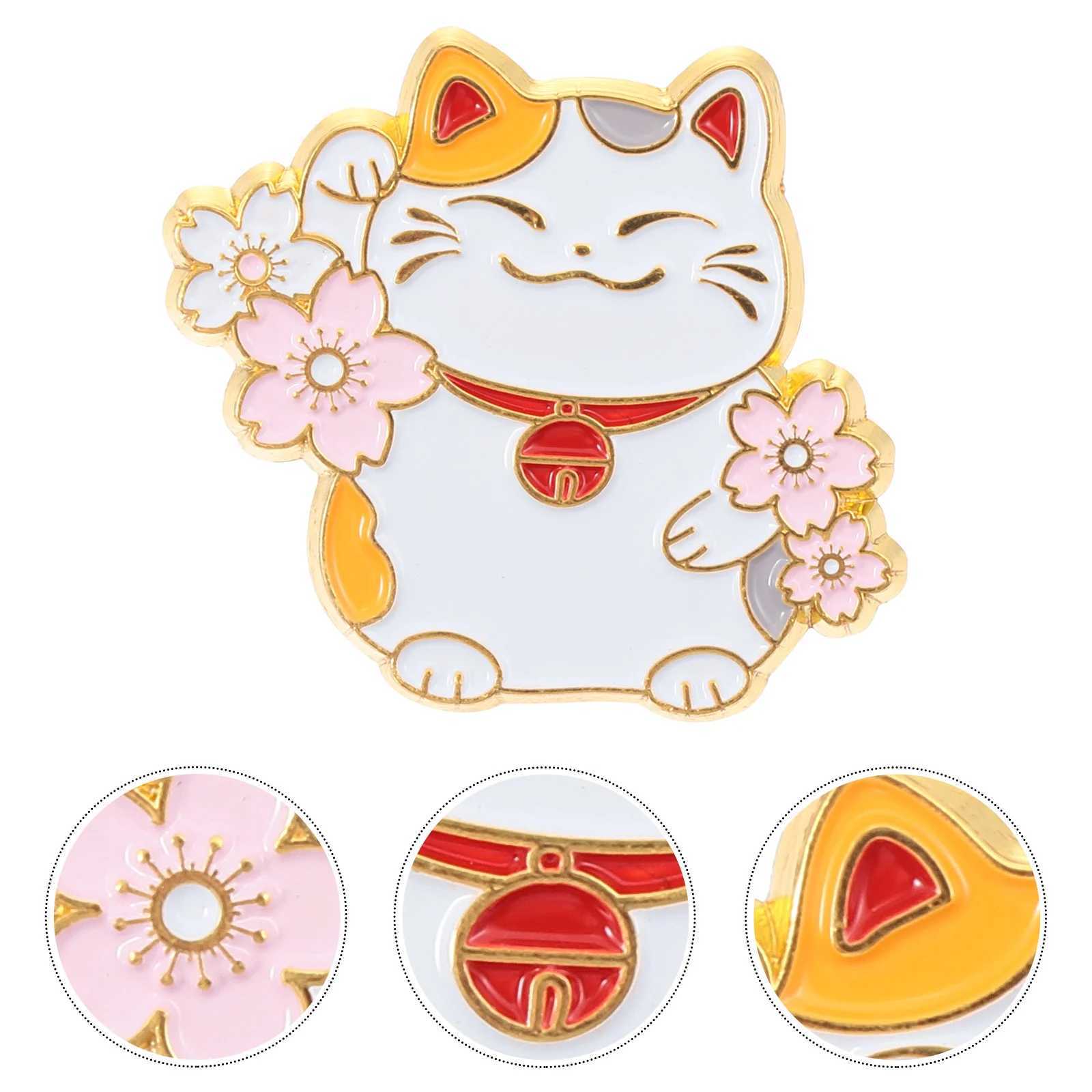 Japanese style Brooch clothing accessories wealth cat brooch lapel badge animal corset baby W240815