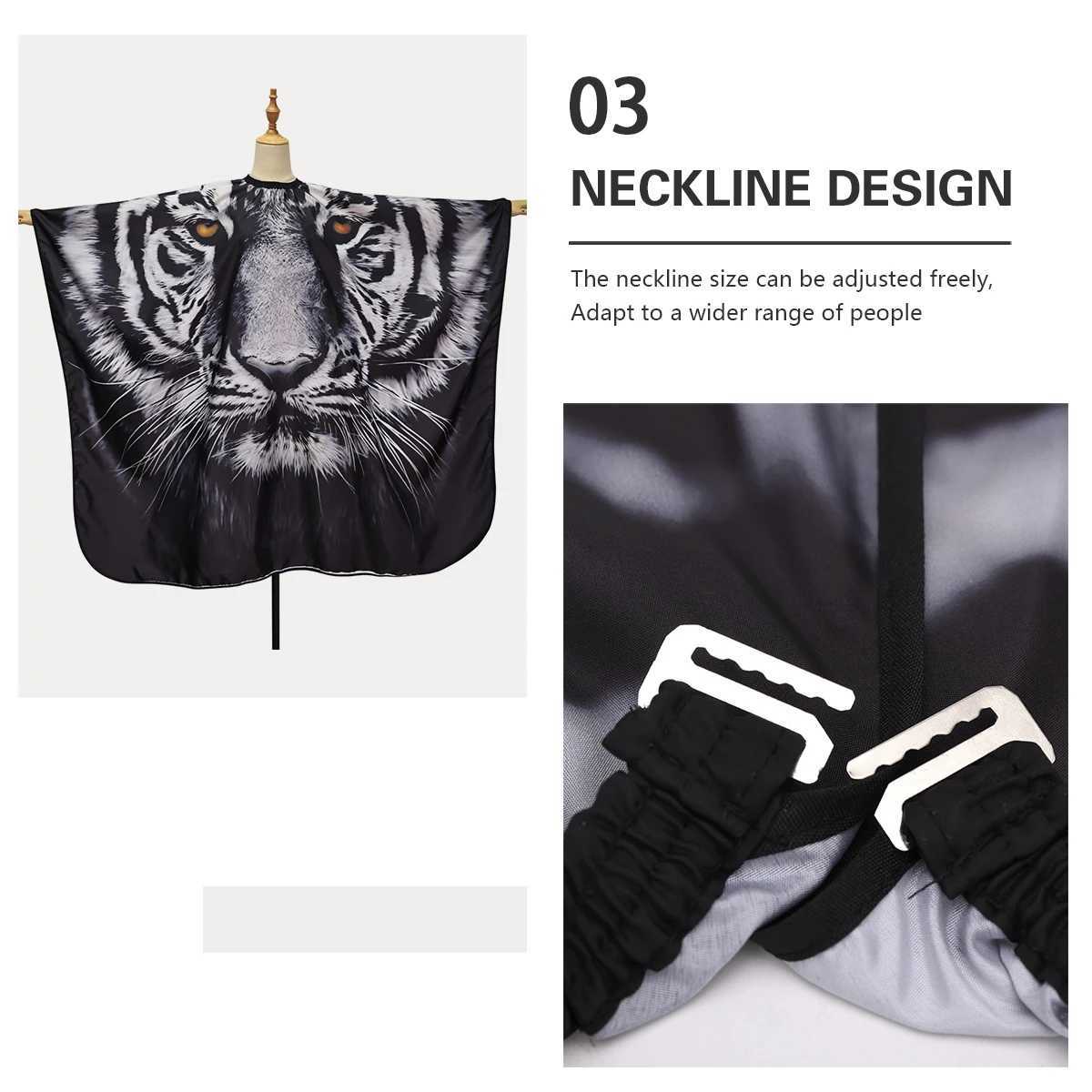 Barber apron tiger shawl anti-static hair shawl hair salon waterproof apron styling tool W240814