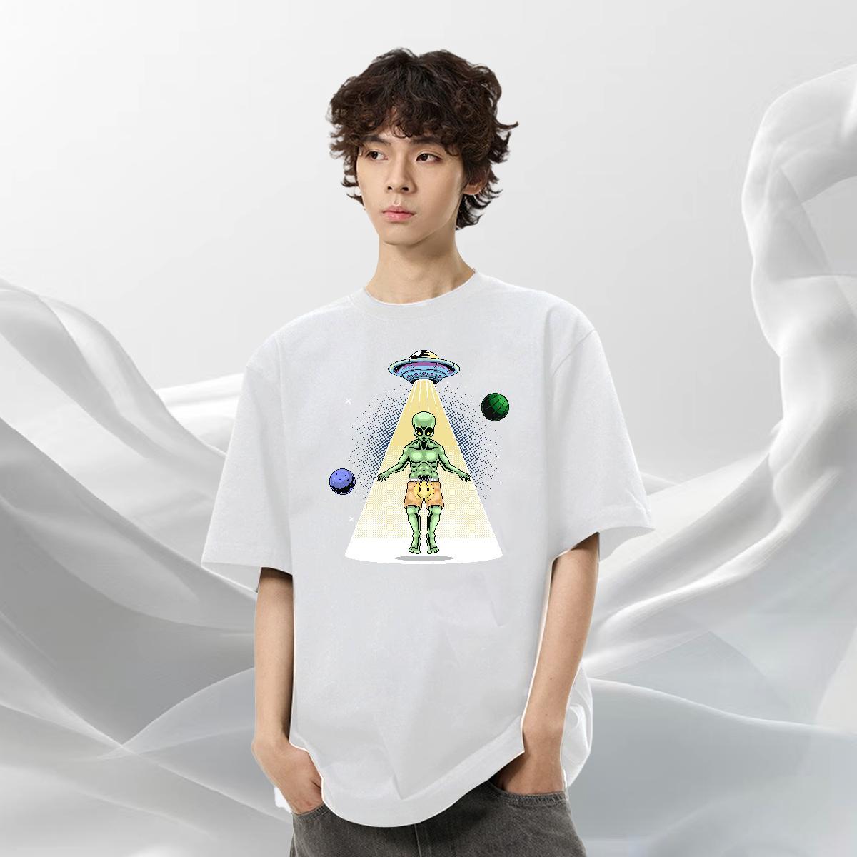 Popular Men Clothes T-Shirt Street wear Hip Hop 230g Pure Cotton Oversized 4XL Breathable Crew Neck ET T-Shirts DIY Clothings