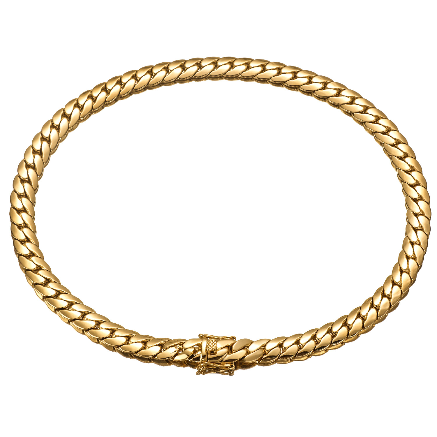 Gold Fill Cuba Hiphop Simple Fashion Jewelry High Quality Ladies Men Whip Necklace For Lover Gift