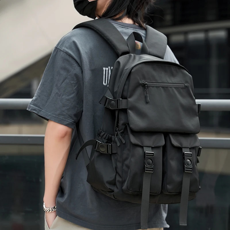 Mens 15.6inch Laptop Backpack Large Capacity Oxford Durable Mochila for Youth Travel Sports Unisex Fashion College Bags 240813