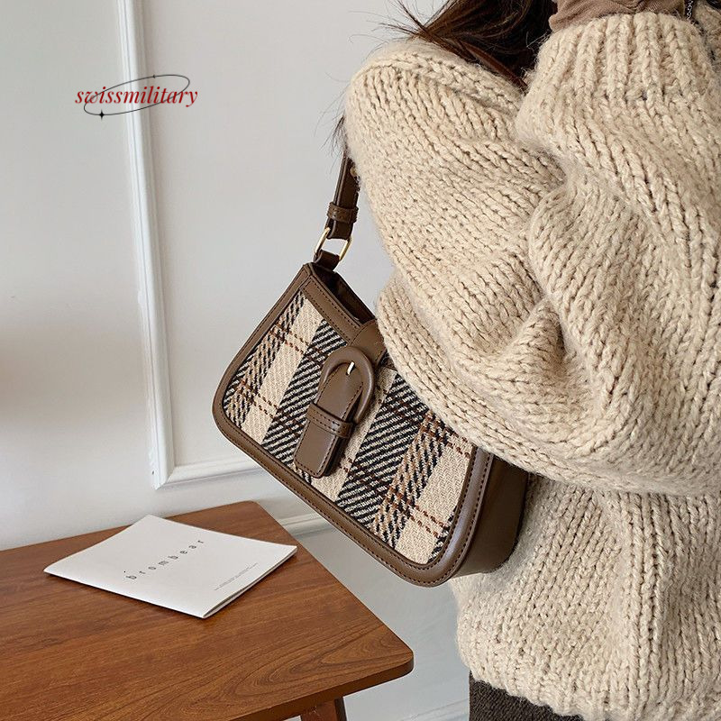 Swissmilitary Super popular small 2025 new women's spring and winter versatile crossbody fashion ins niche single shoulder armpit bag #50