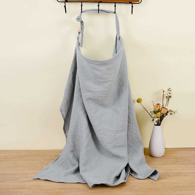 100% Cotton Mother Outing Breastfeeding Cover Muslin Baby Feeding Nursing Shawl Adjustable Privacy Apron Stroller Blanket Y240815