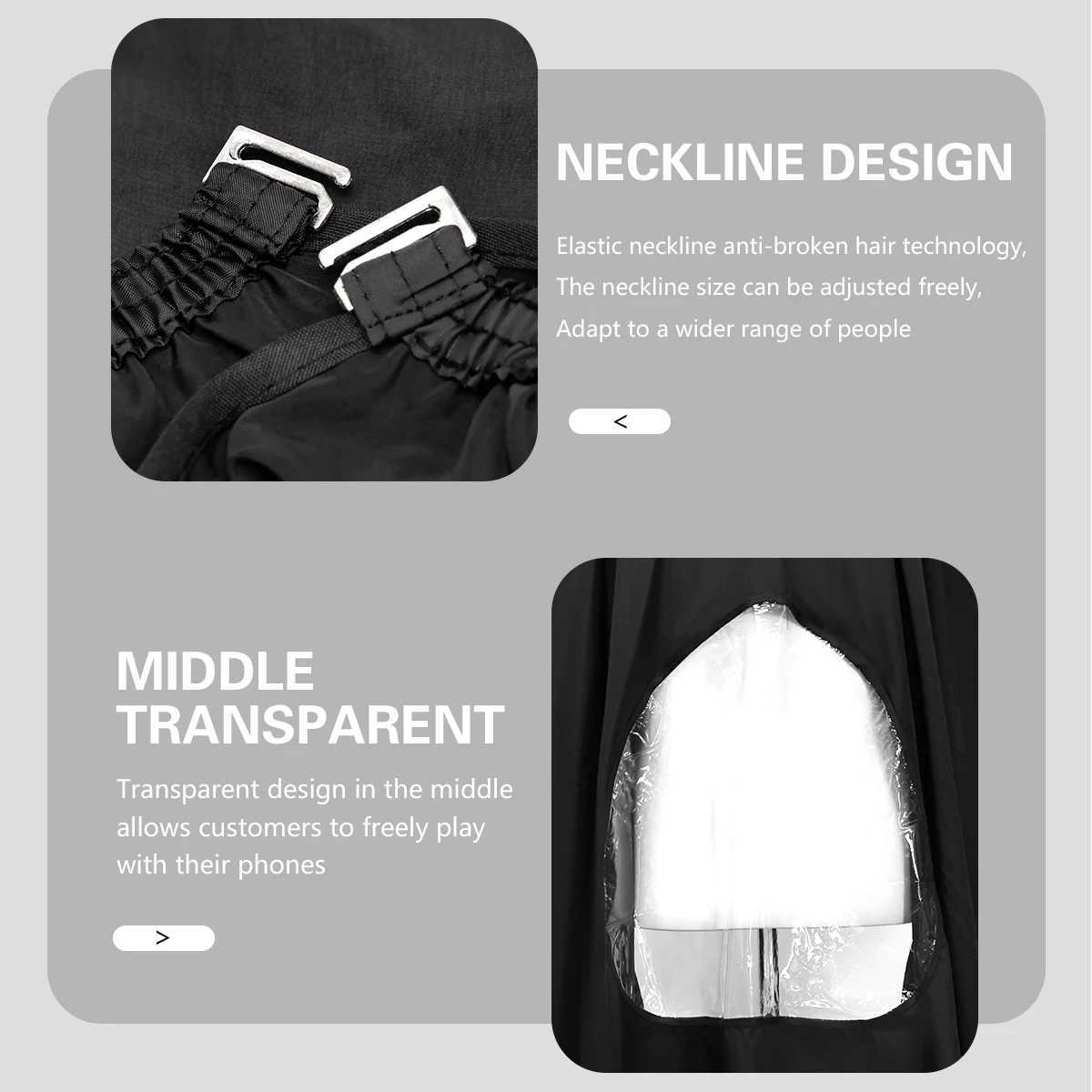 Barber apron transparent anti-static hair shawl waterproof apron eagle shawl salon barber styling tool W240814
