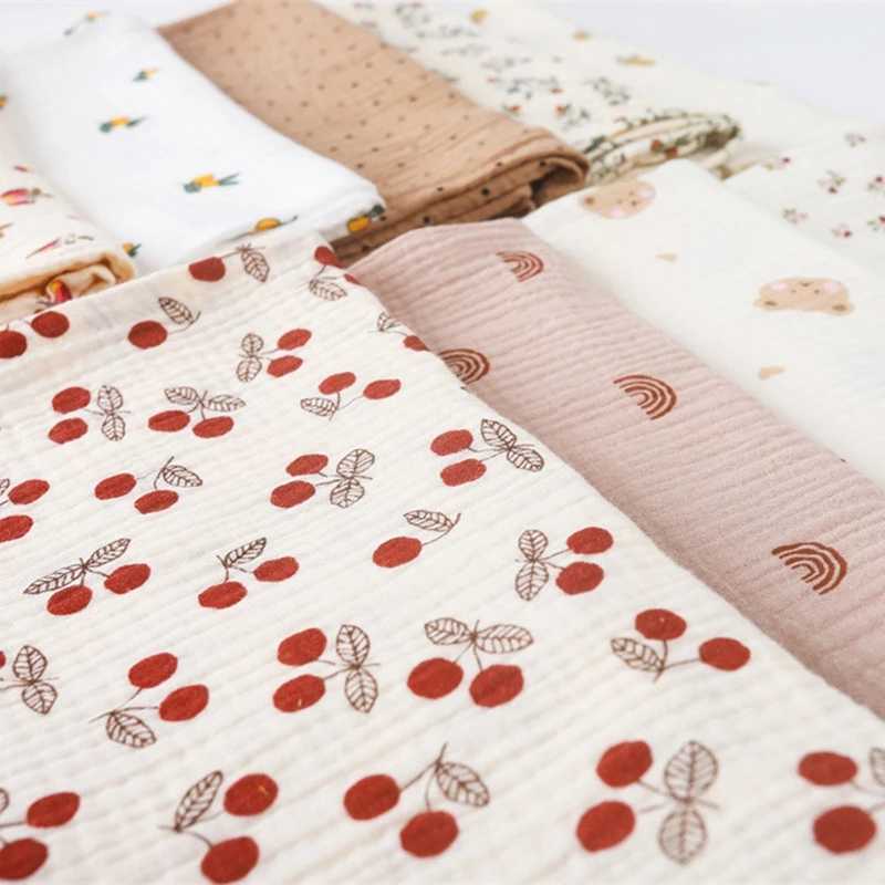 1Pc 85x65CM Upgraded Swaddle Blanket Cotton Muslin Blankets for Girls Boys Baby Receiving Y240815