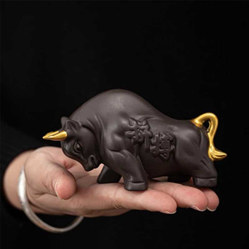 LIZAOTAO China Yixing Zisha Tea Pet Tea Set Decoration Tea Ceremony Accessories Zisha Cow Tea Set Handicraft DecorationXJ240814