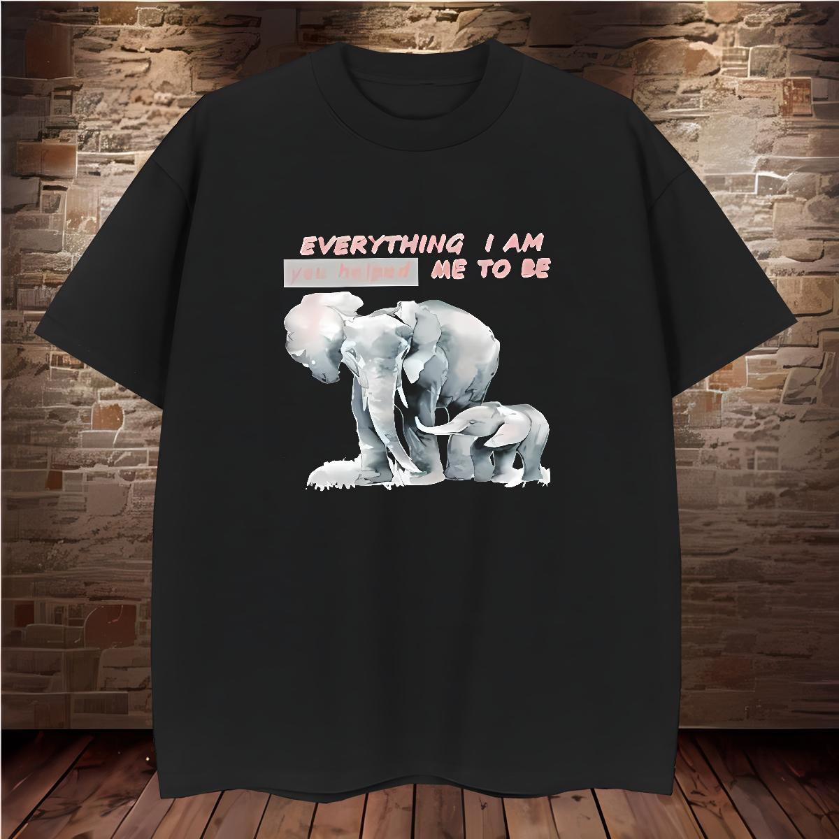 Man T Shirts 230g Pure Cotton Elephant Street wear Hip Hop Crew Neck Breathable DIY Logo Oversized Mens Tshirts New Arrival Wholesale Wear