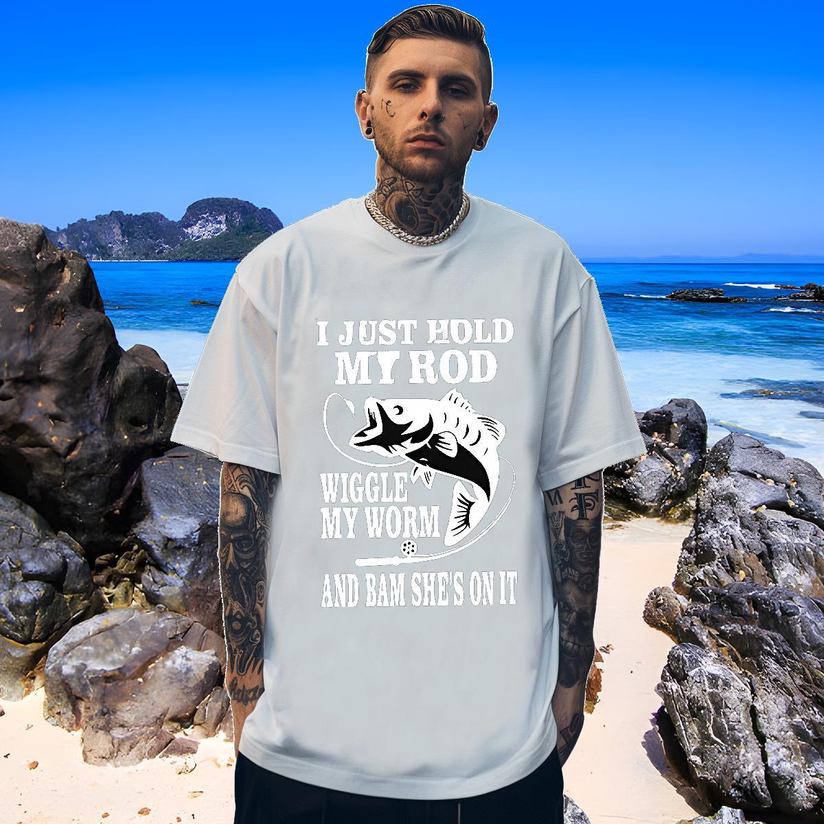 TOP Quality T Shirt For Man fish Breathable Short Sleeve Home Outdoor Black Oversized 230g Cotton Tshirts New Designer Top Tees