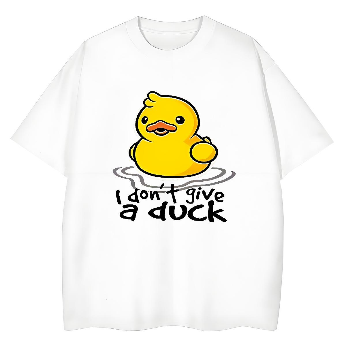 Cool Mens T Shirts duck Breathable Crew Neck Casual Daily Wear White Plus Size 100% Cotton 230g Mens Tshirts New Tops Shirt