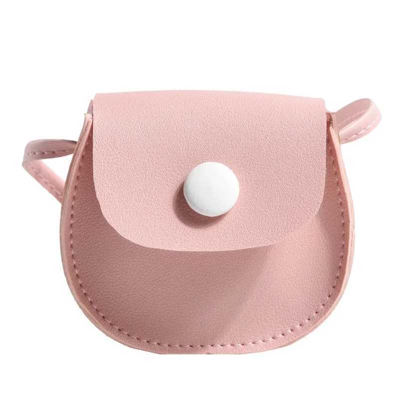 Fashionable childrens PU leather shoulder bag cute baby girl mini chain coin wallet cute princess cross body bag small wallet W240813