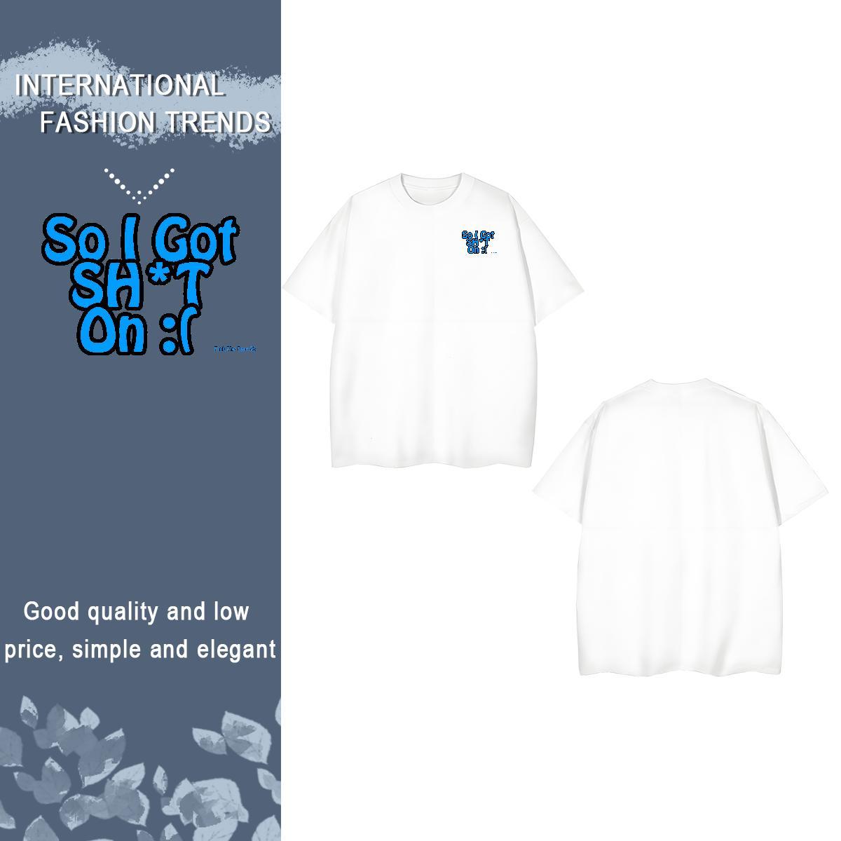 Popular letter T-Shirts for Men Anime Printing Street Men Tshirts 100% Cotton 230g Fashion Design Breathable Soft Custom Cartoon Clothes