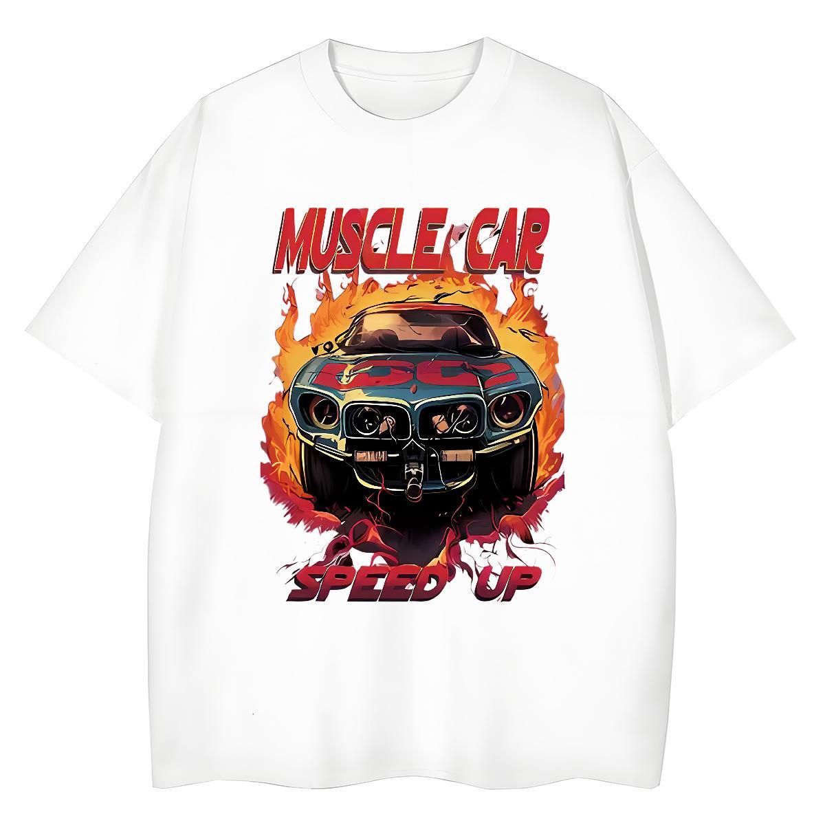 Popular Men Tshirts Anime Printing Street 100% Cotton 230g Custom Anime Pure Cotton car Mens T Shirts Designer Fashion Tees