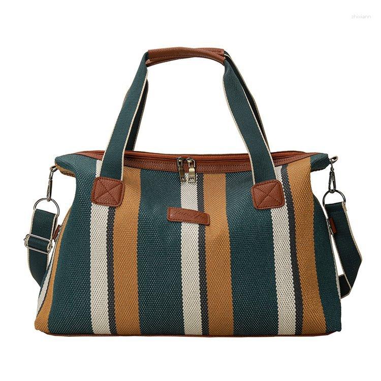 Free Shipping Clutch Bags Big Bag For Women 2024 Fashion Striped Canvas Commuter Portable Tote Fashionable Shoulder Crossbody Designer Bag Luxury Bag 