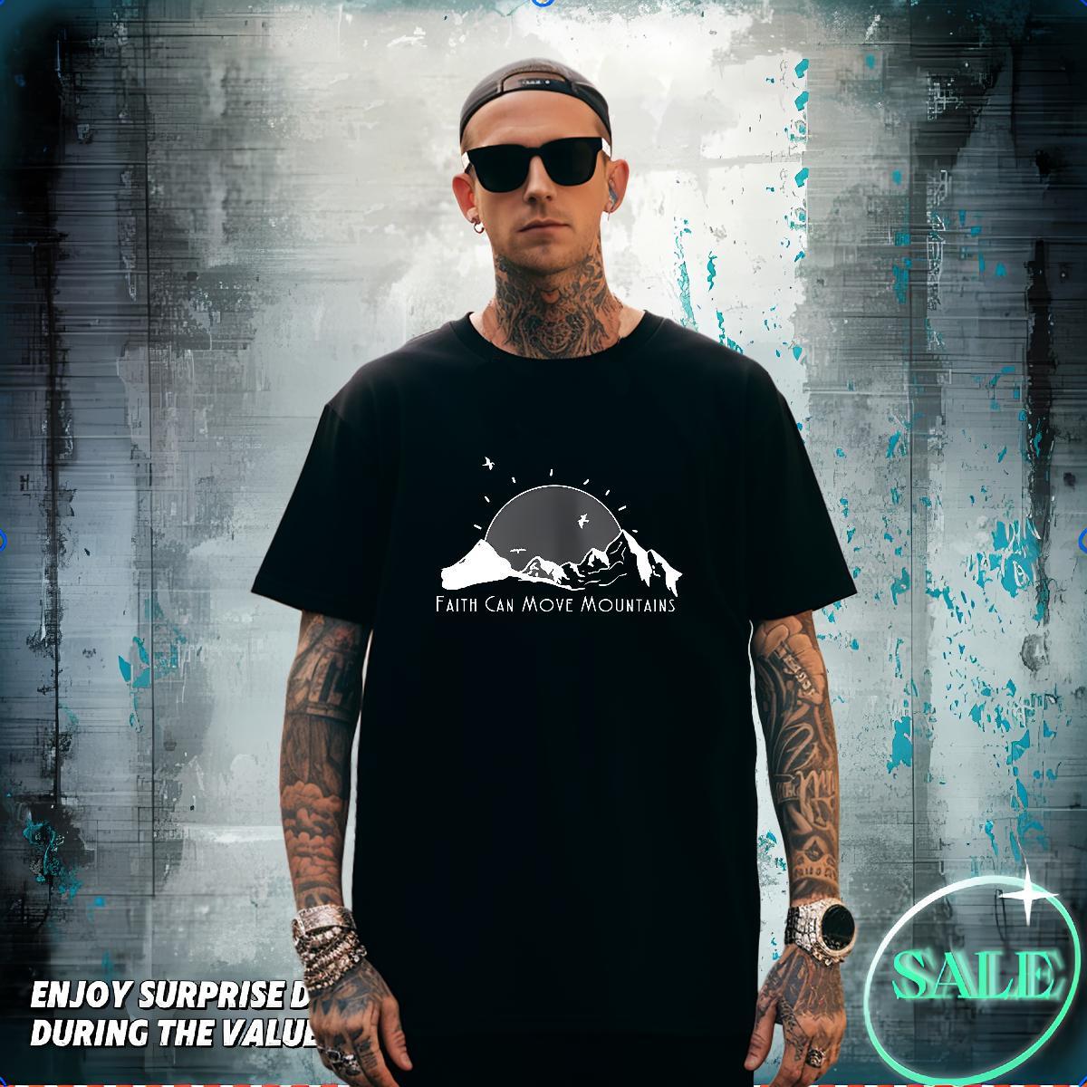 T Shirt For Man 100% Cotton 230g bird Casual Short Sleeve Soft White Plus Size Tshirts New Designer Tops Shirt