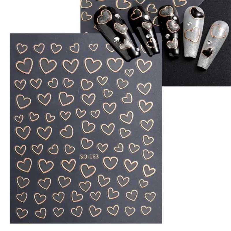 Cute Stickers Charming 2g Rose Gold Nail Decoration Nail Stickers Demand Heart Nail Stickers Durable 8cm * 10.5cm Ease Of Use MsXJ240814