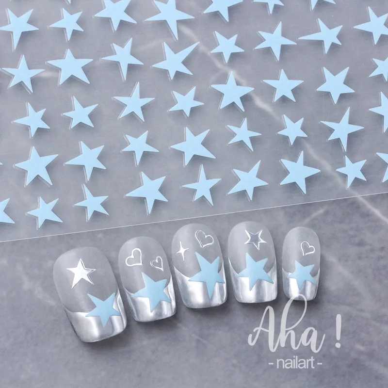 1pcs 3D Sweet Cool Star Design Nail Art Charms Kawaii Macaron Star Nail Decoration Decals DIY Press on Manicure Accessories ParXJ240814