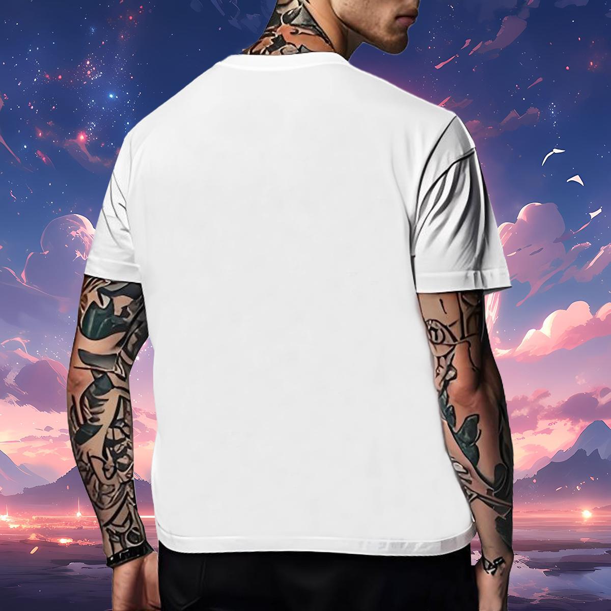 Classic Men Tees pumpkin Sports Casual 100% Cotton 230g Tops Shirt Crew Neck Breathable Comfortable T shirt White Plus Size