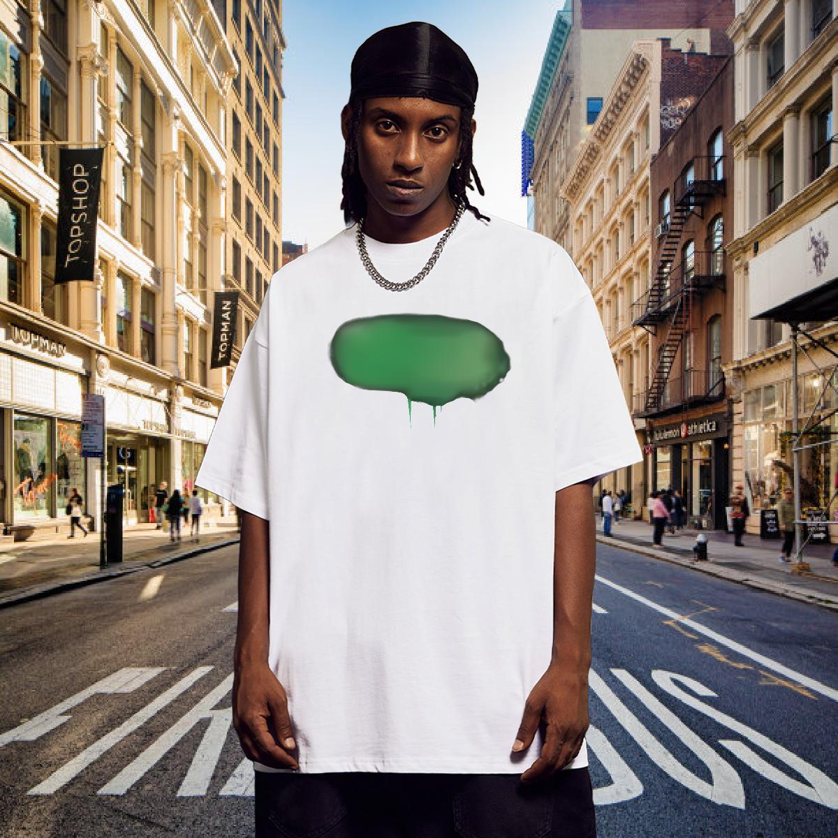 T-Shirts for Men 100% Cotton 230g dialog box Daily Outfit Crew Neck Oversized 4XL Men Tops Tees Fashion Designer Popular Clothes