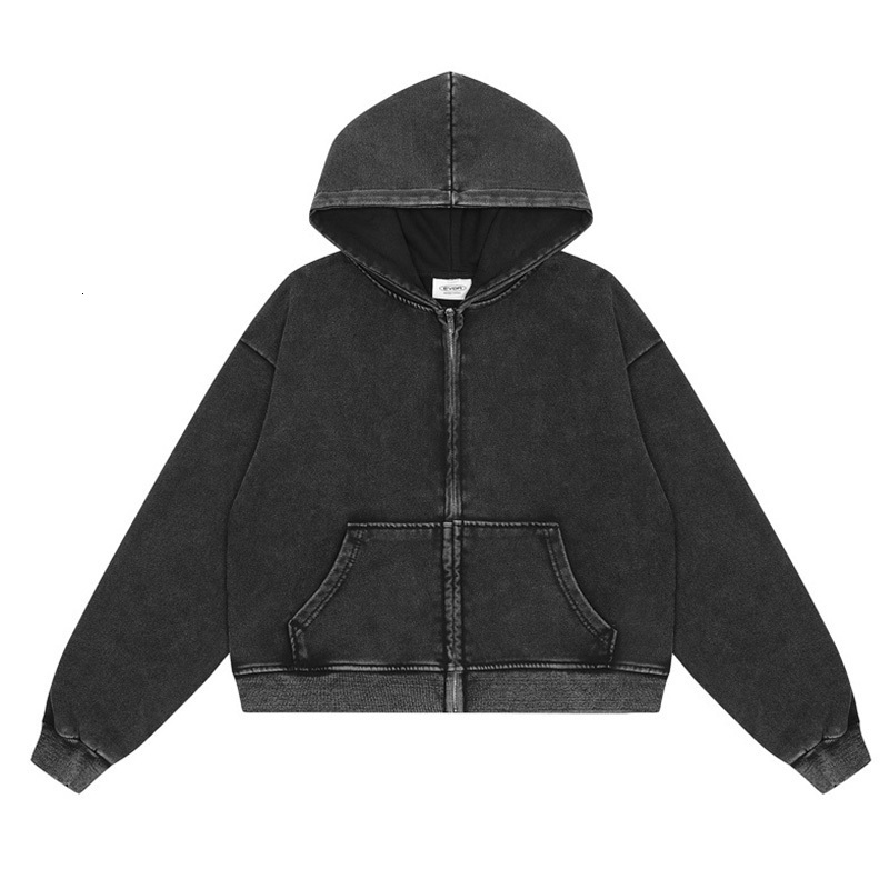 Hip Hop Extra Large Black Casual Sweatshirt Spring Autumn Laundry Bag Zipper Hoodie w240826